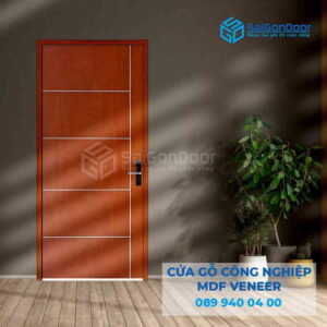 Cửa Gỗ MDF Veneer P1R5 xoan dao 2