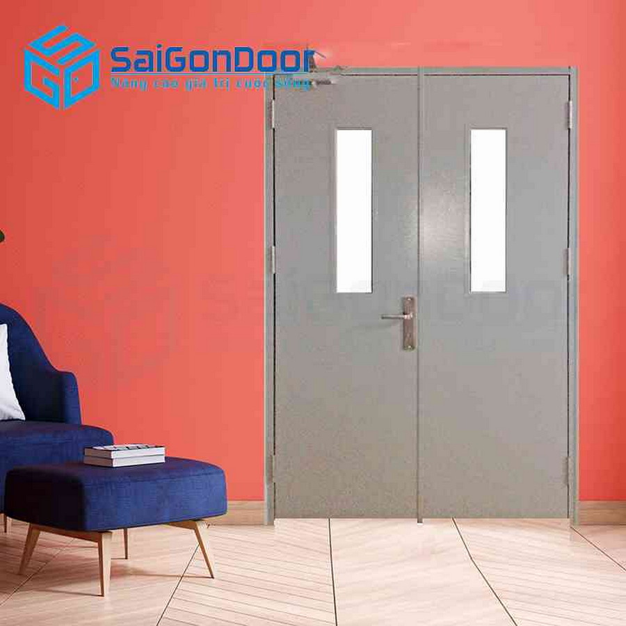 Cửa Thép Chống Cháy 2P1G2 xam 1 Cua thep chong chay 2P1G2 xam.jpg TCC SGD