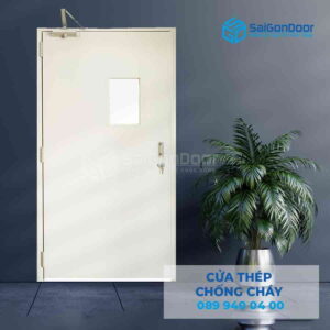 Cửa Thép Chống Cháy P1G1 kinh chong chay 2