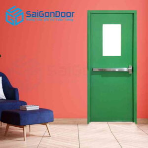 Cửa Thép Chống Cháy P1G1 xanh
