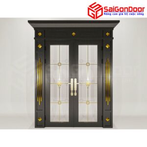 Cửa Nhôm Vân Gỗ SGD-CNVG-34